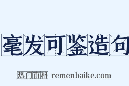 毫发可鉴造句是什么意思的图片
